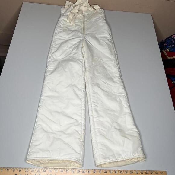 Vintage Women’s Ski Suit Set Jacket Pants White Red Retro 70s 80s Size 8 - Picture 7 of 15